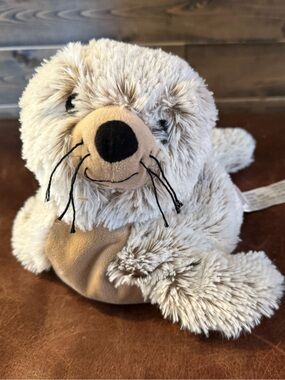 Warmies Plush Seal Stuffed Animal - Soft Beige